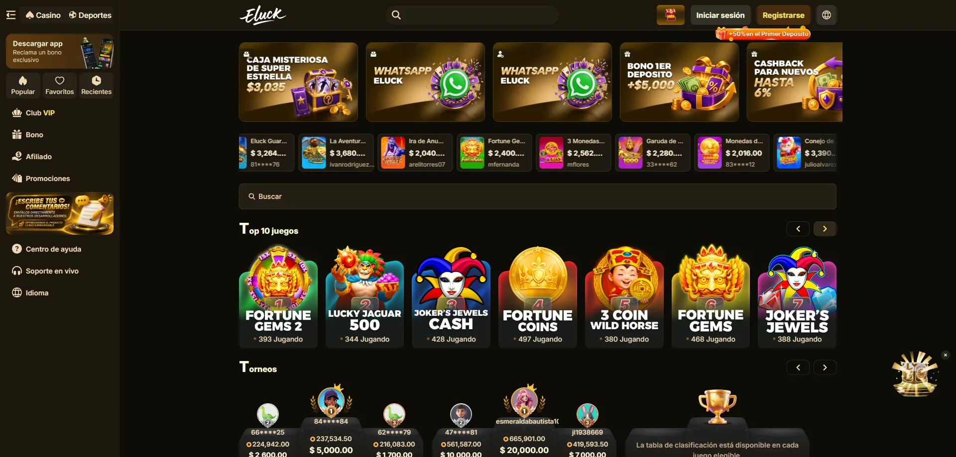 Eluck Casino plataforma de juegos en línea y apuestas deportivas en México